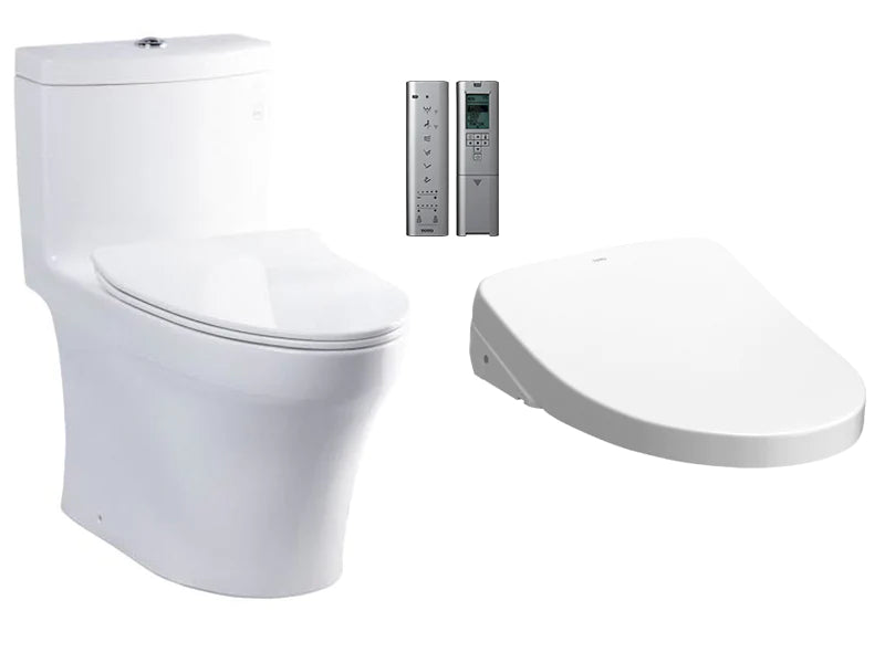 ONE-PIECE Toilet w/ Tornado Flush (MS889DV) + Washlet S7 (TCF4911Z)